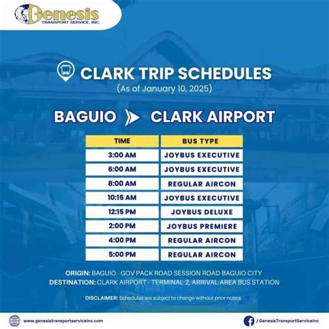 BAGUIO to NAIA and CLARK Airport Bus Schedules & Fares.